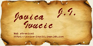 Jovica Ivucić vizit kartica